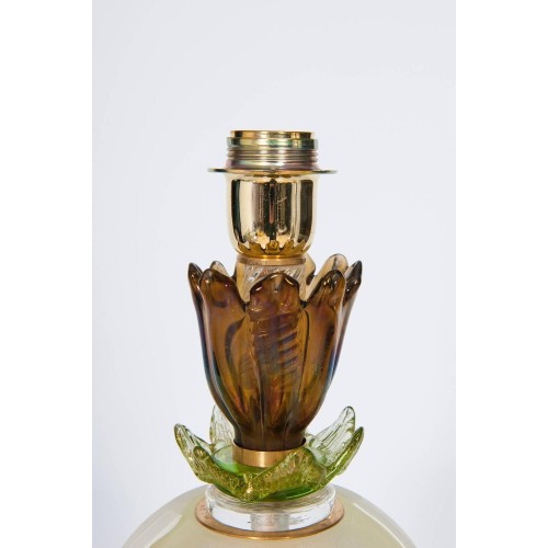 Italian Murano Table Lamp Cactus Sculpture, circa 2010s