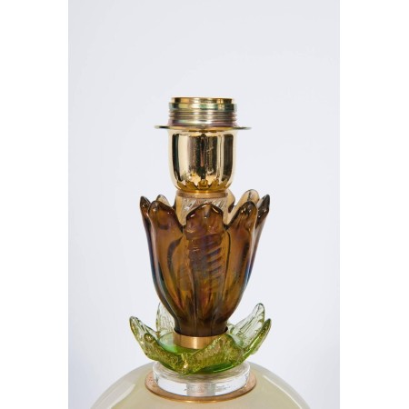 Italian Murano Table Lamp Cactus Sculpture, circa 2010s